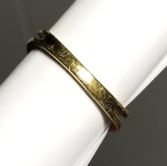 Relisted -Vintage purple gems ring 18k HGE cluster gold tone cocktail statement - Picture 8 of 15